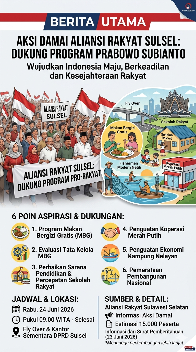 Aliansi Rakyat Sulsel Gelar Aksi Damai Dukung Program Pro-Rakyat Presiden